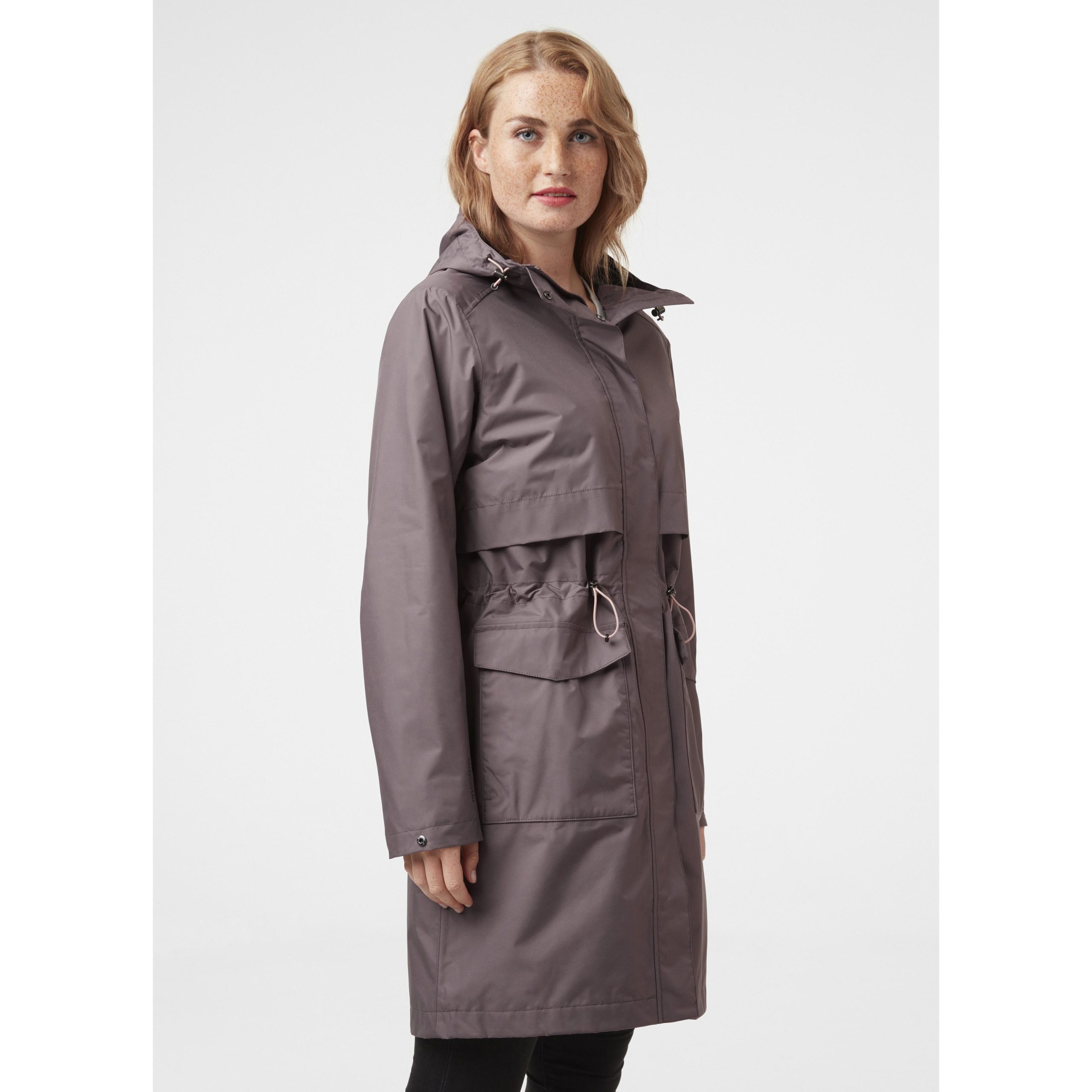Helly Hansen Womens Lynwood Packable Hip-Length Waterproof Rain Coat Jacket Large 689 Evening Blue