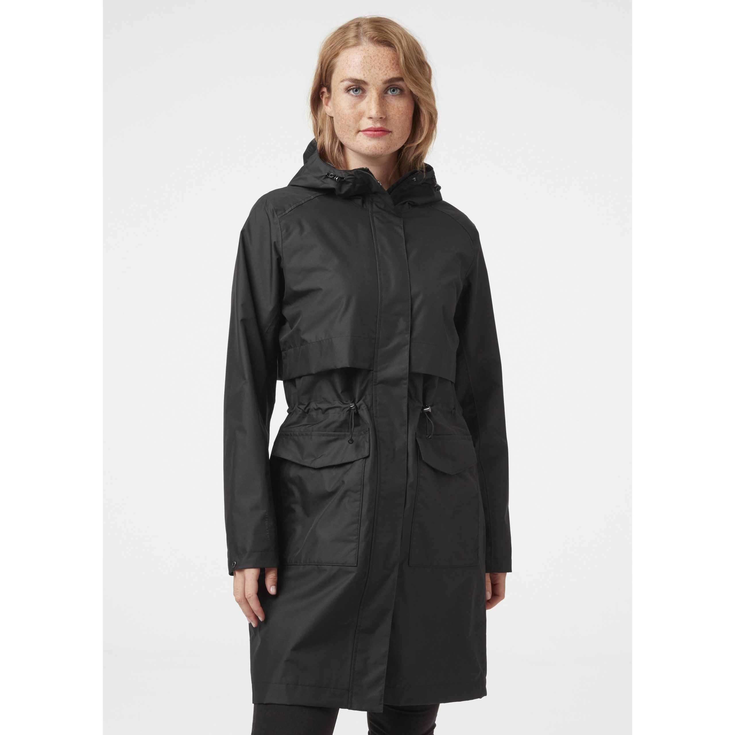 Helly Hansen Womens Lynwood Packable Hip-Length Waterproof Rain Coat Jacket Large 689 Evening Blue